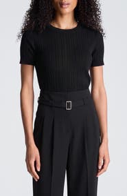 Kenneth Cole Variegated Rib Crewneck Sweater