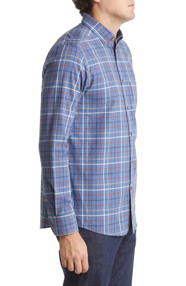 Johnston & Murphy Yarn Dyed Grid Cotton Button-Up Shirt, Alternate, color,