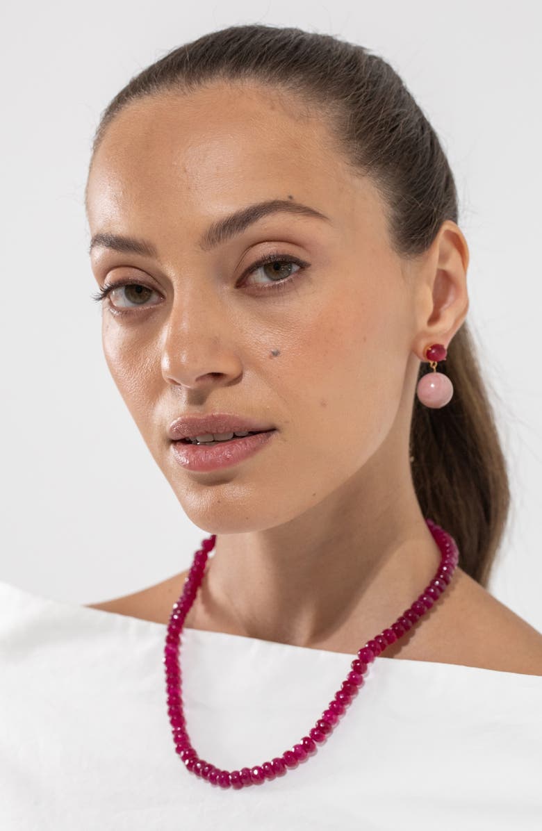 Jennifer Behr Everly Earrings, Alternate, color, Rhodonite