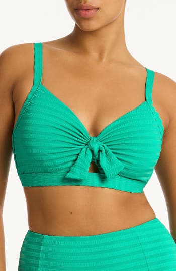 Sea Level Capri Tie Front Dd- & E-cup Bikini Top