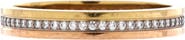 Pre-Owned Cartier Vendome Louis Cartier Wedding Band Ring 18K Tricolor Gold with Diamonds
