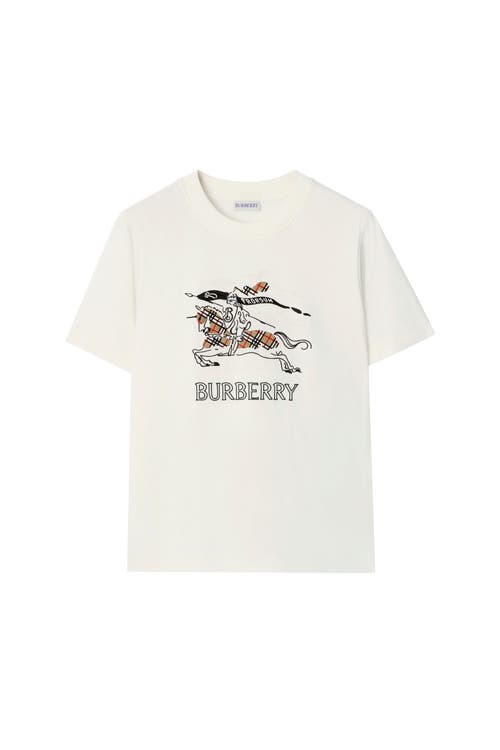 Burberry Ekd Sketch Cotton T-shirt In White