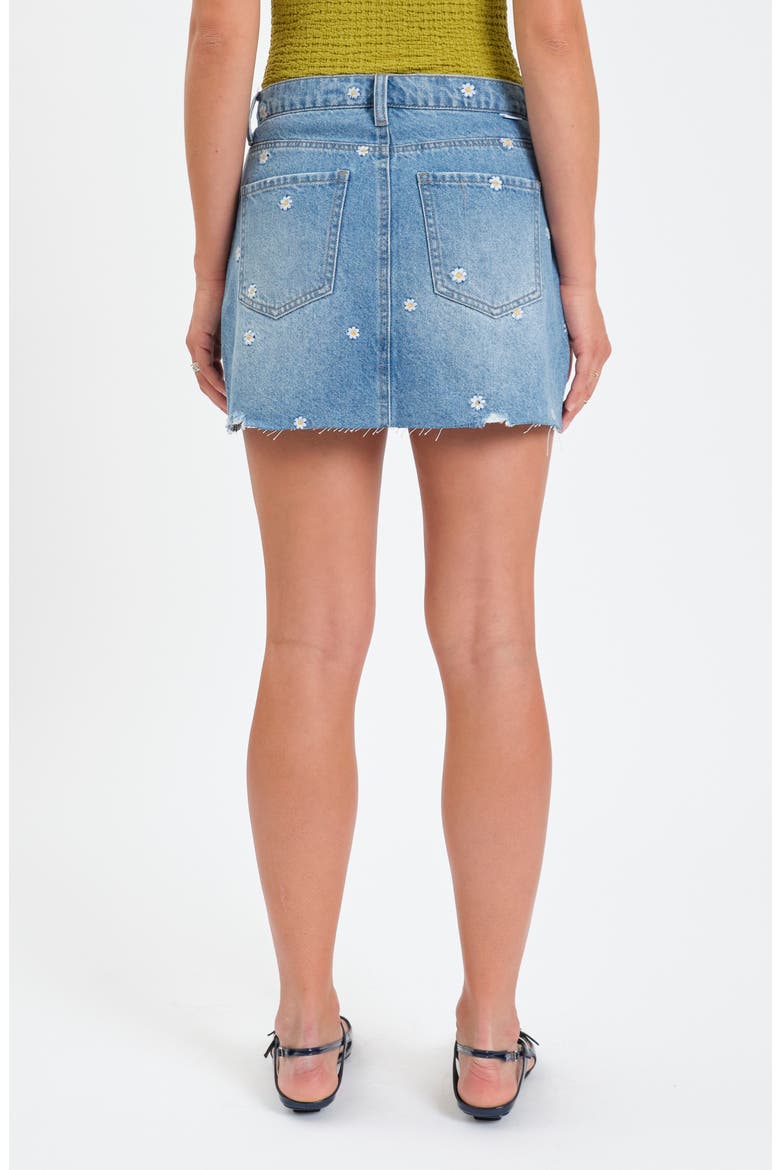 Malibu Distressed Cutoff Denim Miniskirt, Alternate, color, DAZE-Y