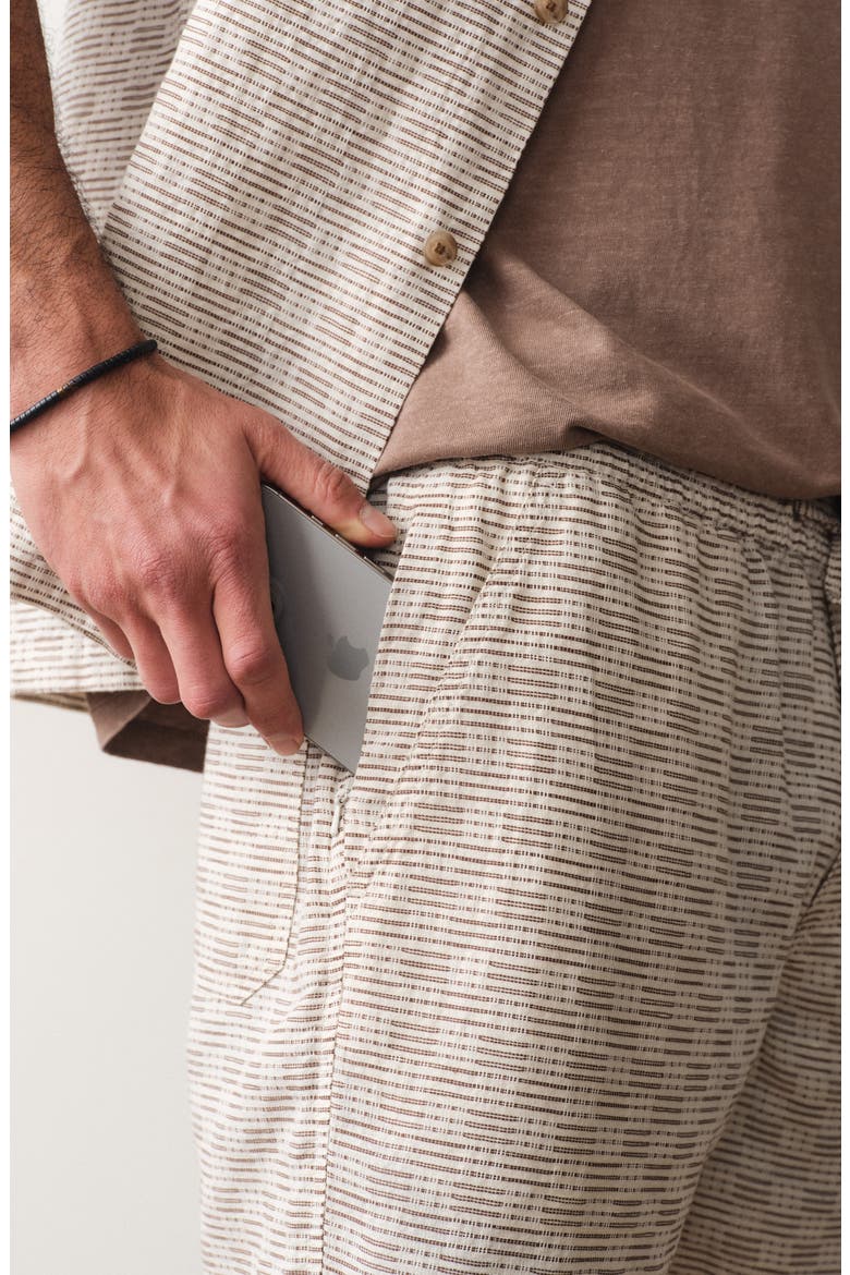 Saturday Dobby Shorts, Alternate, color, WHITE/ BROWN CHECK