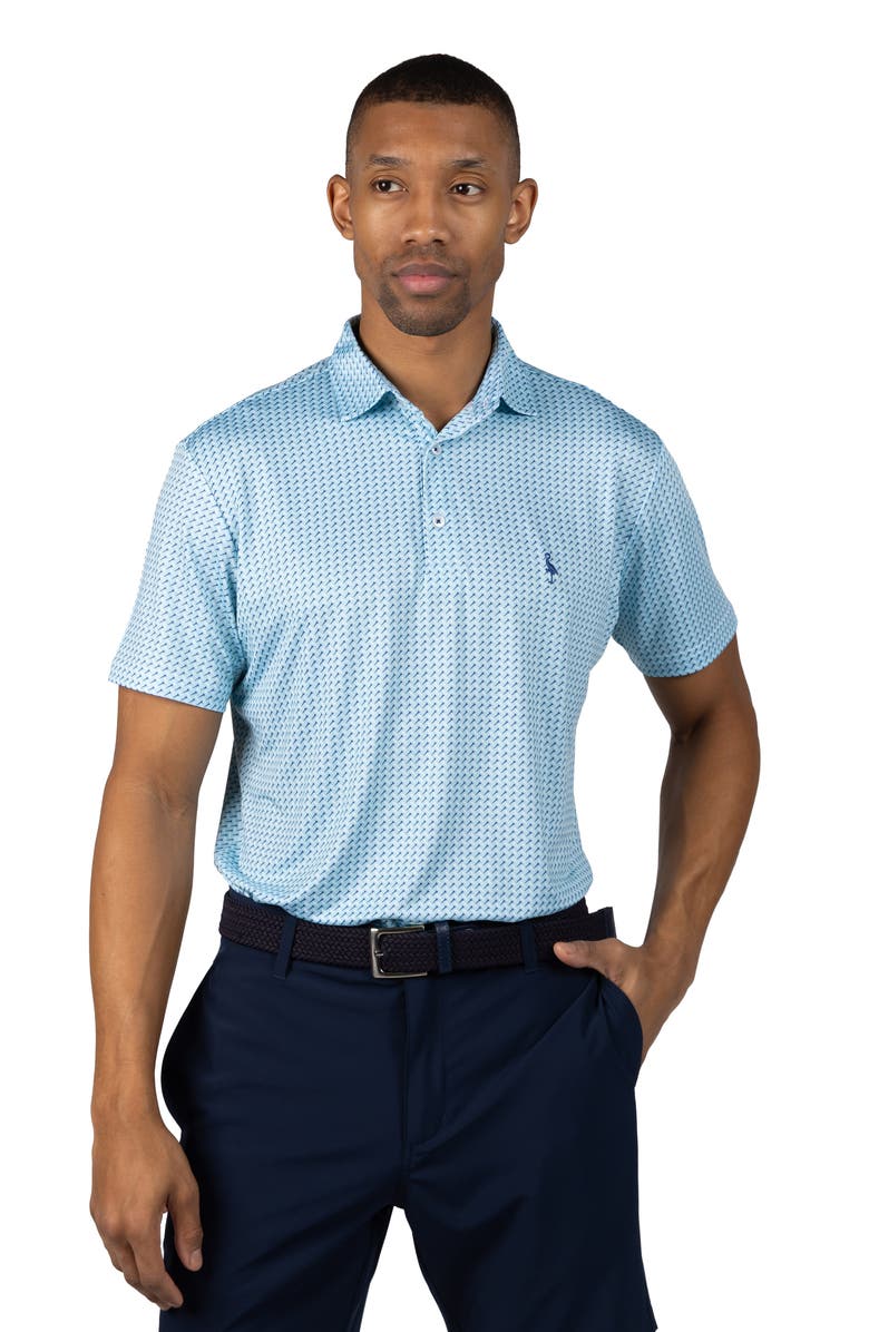 TailorByrd Golf Tees Print Performance Polo, Alternate, color, Spearmint