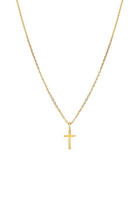 14k Gold Plated Marielle Mini Cross Necklace Holiday Gift Idea
