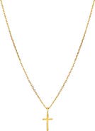 Bearfruit Jewelry 14k Gold Plated Marielle Mini Cross Necklace Gift Idea