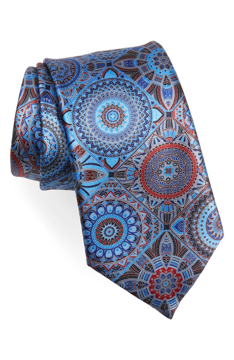 ZEGNA TIES ZEGNA Medallion Silk Tie, Main, color, 