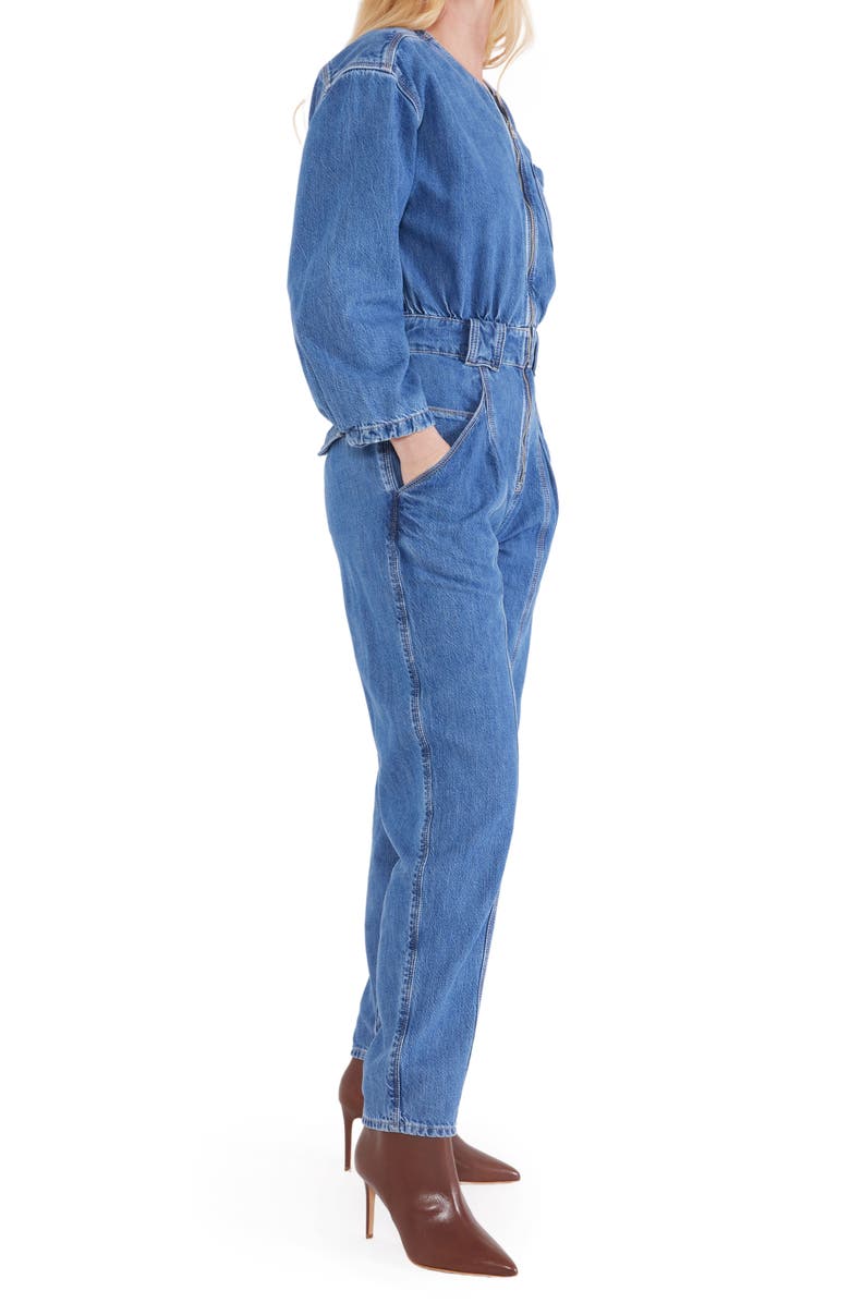 ÉTICA Fatima Long Sleeve Denim Jumpsuit, Alternate, color, 