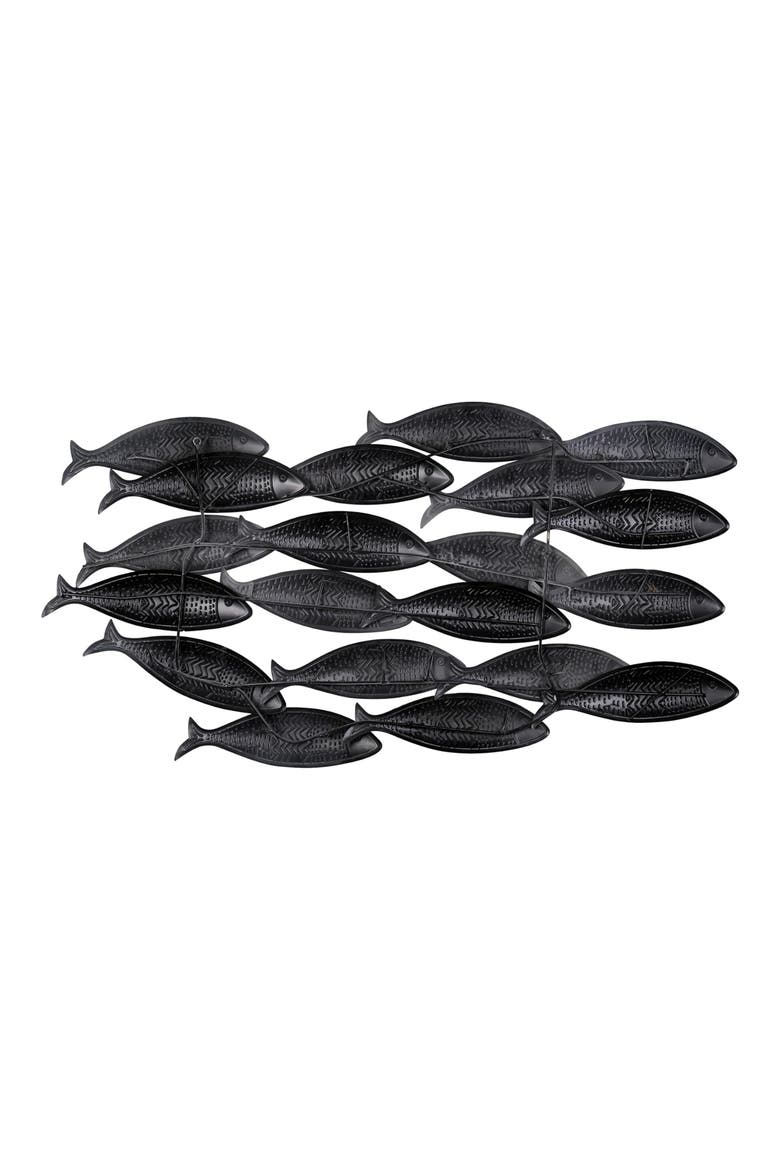 School of Fish Metal Wall Decor, Alternate, color, BEIGE MULTICOLOR