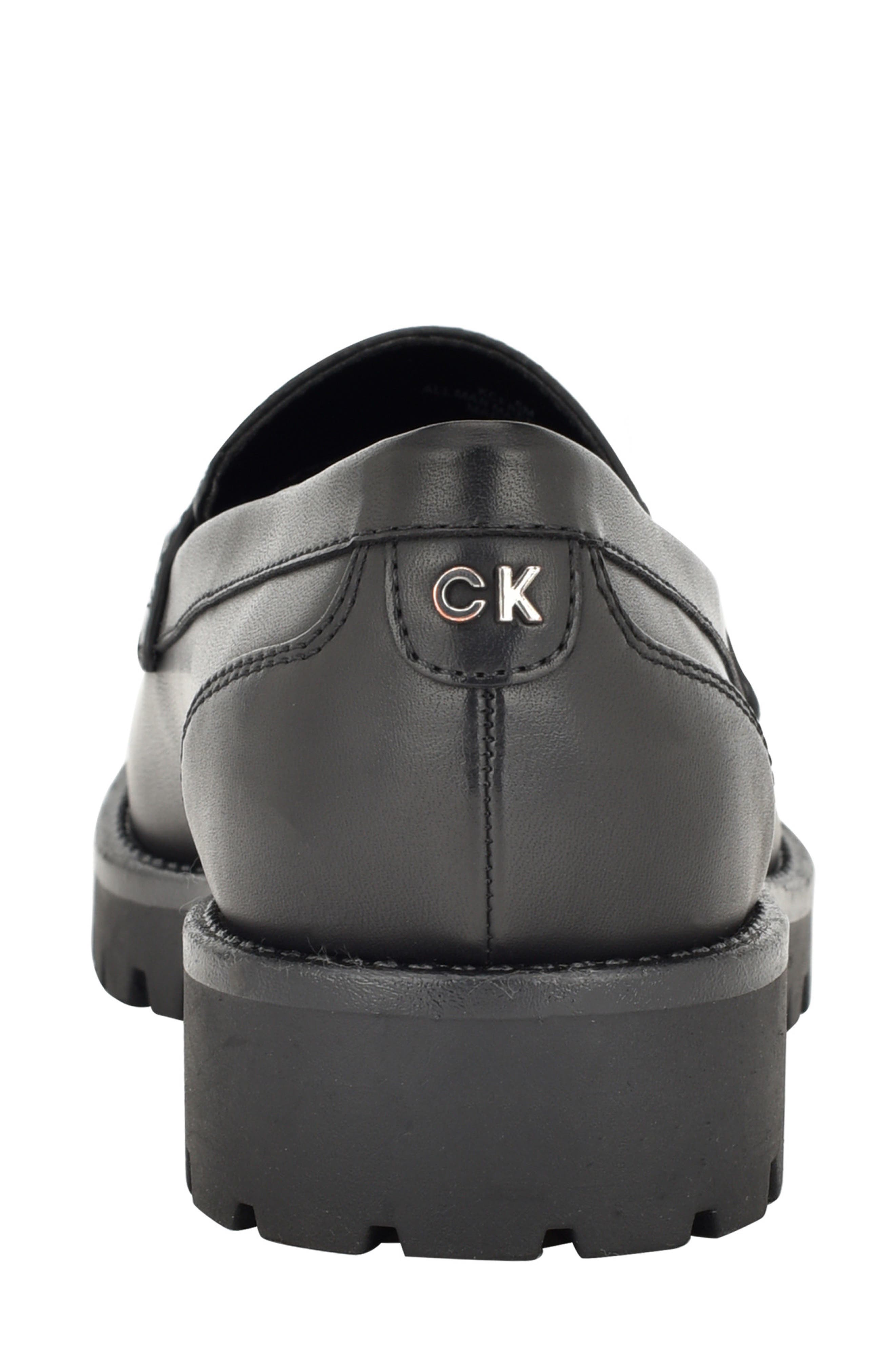 Calvin Klein Frenza Faux Leather Loafer, Alternate, color, Black