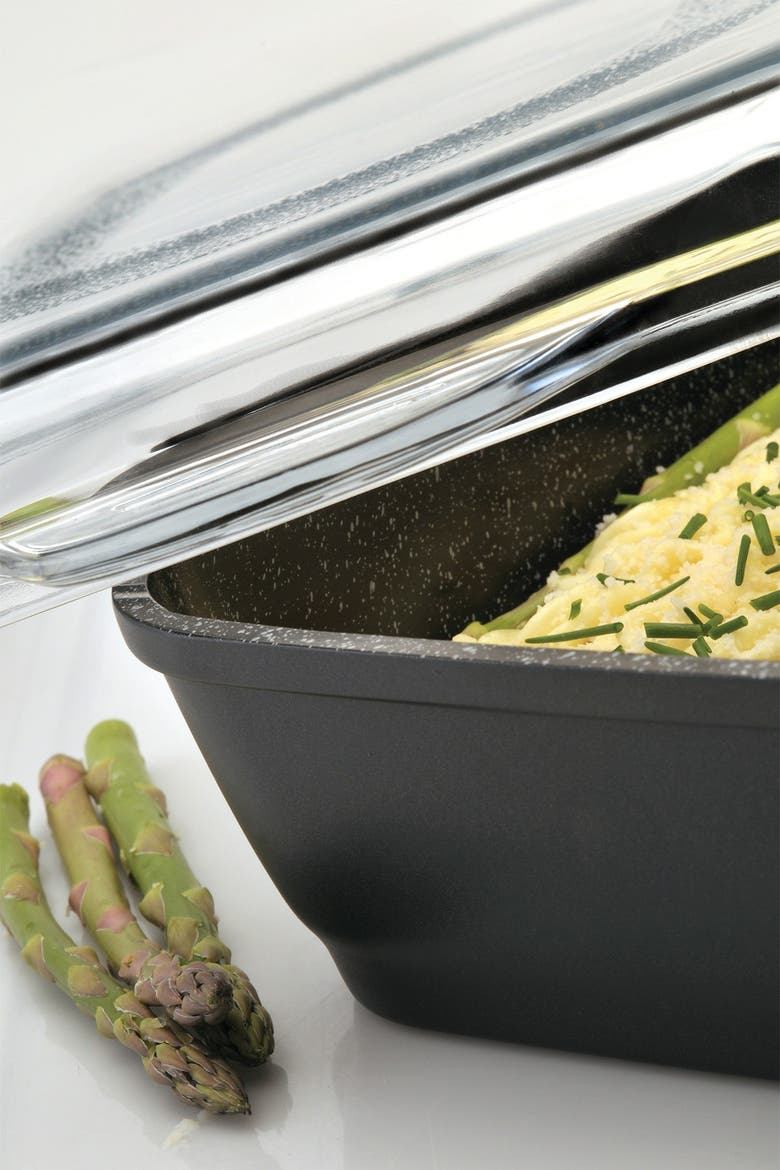 Scala 16.5" x 9.75" Roasting Pan, Alternate, color, BLACK