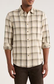 14th & Union Plaid Flannel Button-Up Shirt