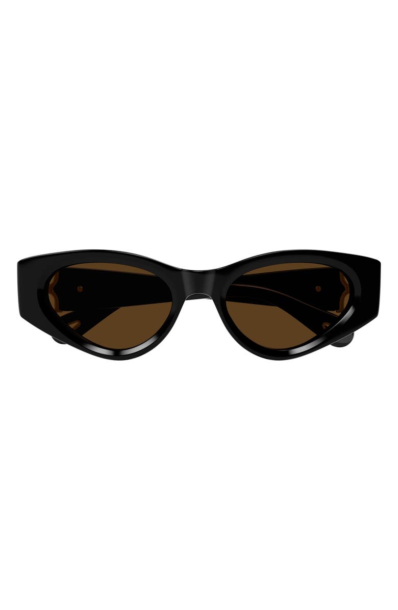 Chloé 52mm Cat Eye Sunglasses, Main, color, Black