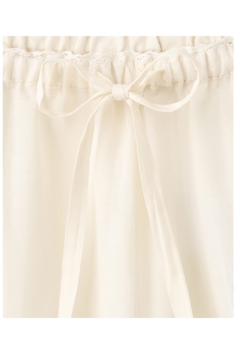 Lace Trim Cotton Blend Pajamas, Alternate, color, VANILLA