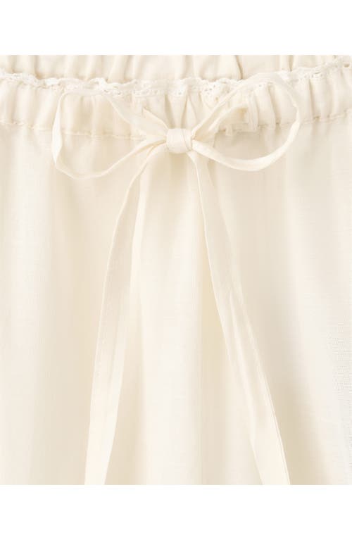 Mango Lace Trim Cotton Blend Pajamas In Neutral