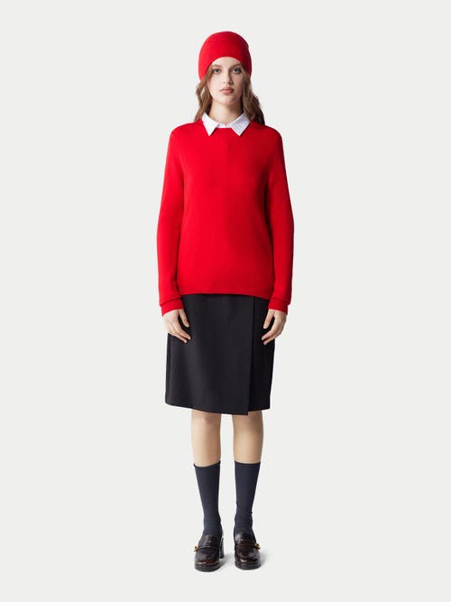 Gobi Mongolian Cashmere Cashmere Hat And Sweater Set In Hibiscus