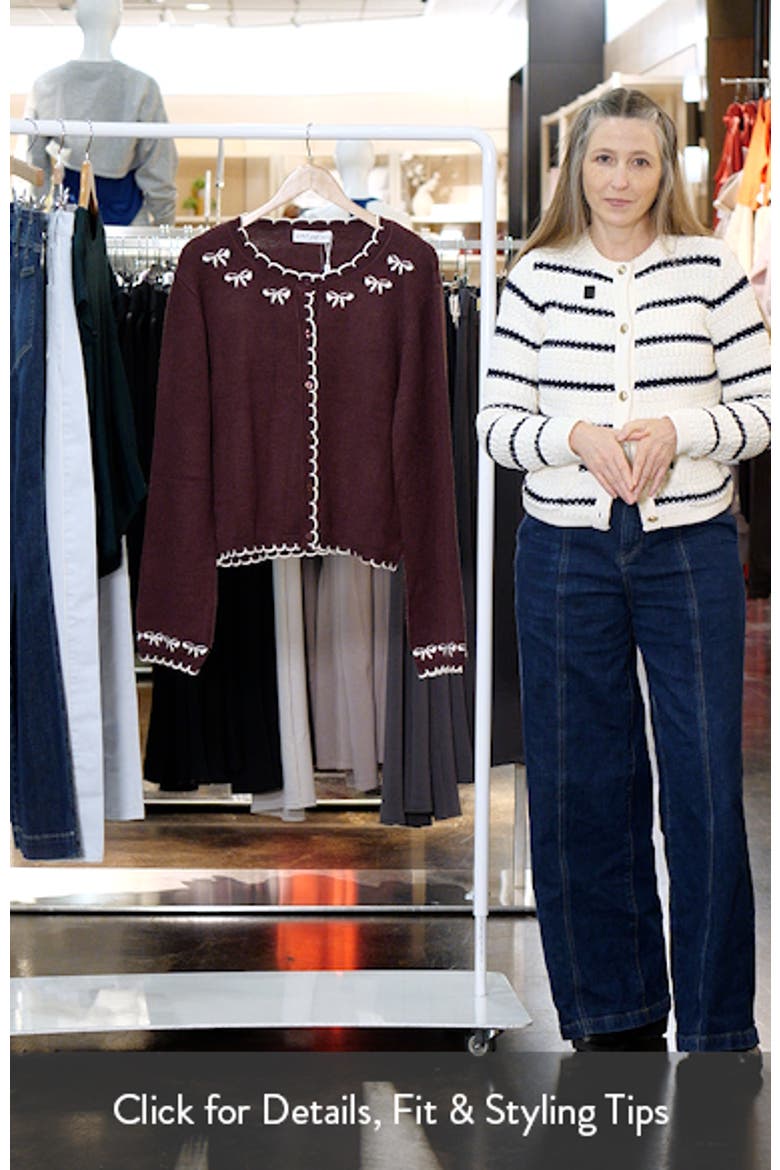 Payton Bow Scallop Cardigan video