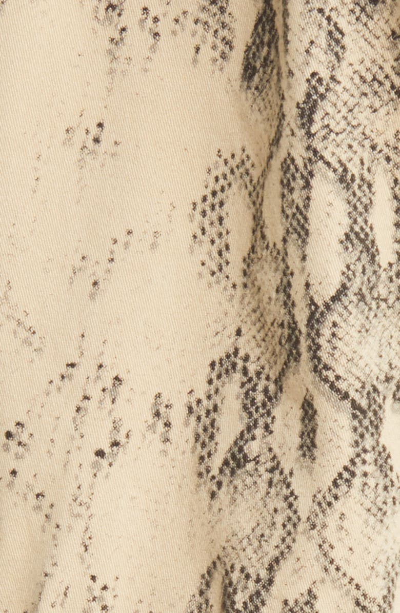 PTCL Snakeskin Print Crop Cotton Jacket, Alternate, color,