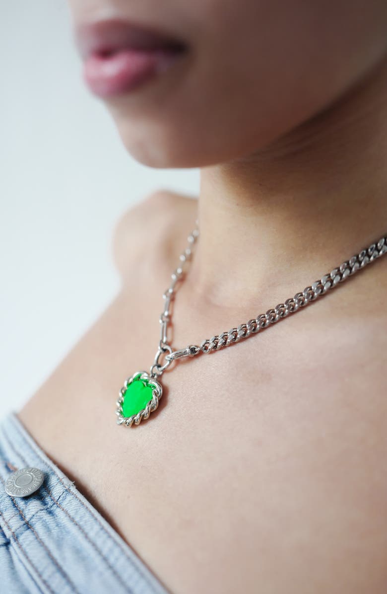 SafSafu Miss Limelight Single Drop Necklace, Alternate, color,