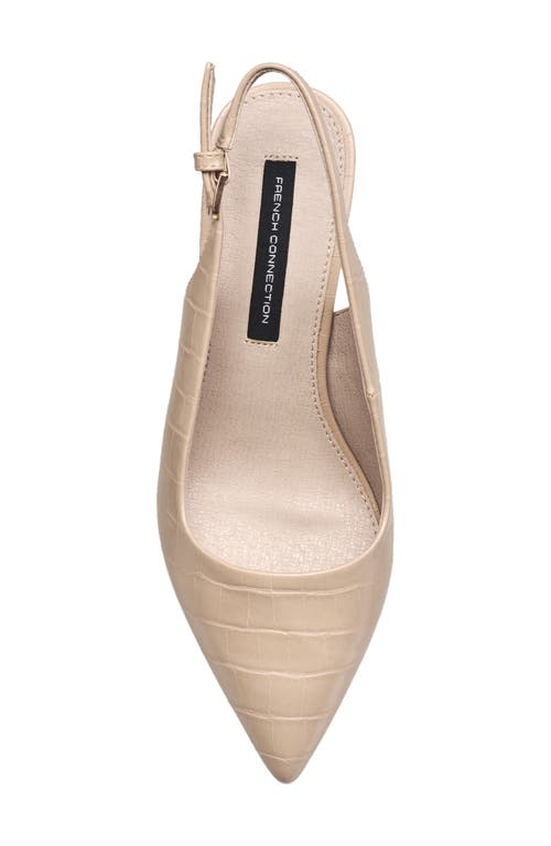 French Connection Women's Quinn Slingback Sandal In Beige Crocodile