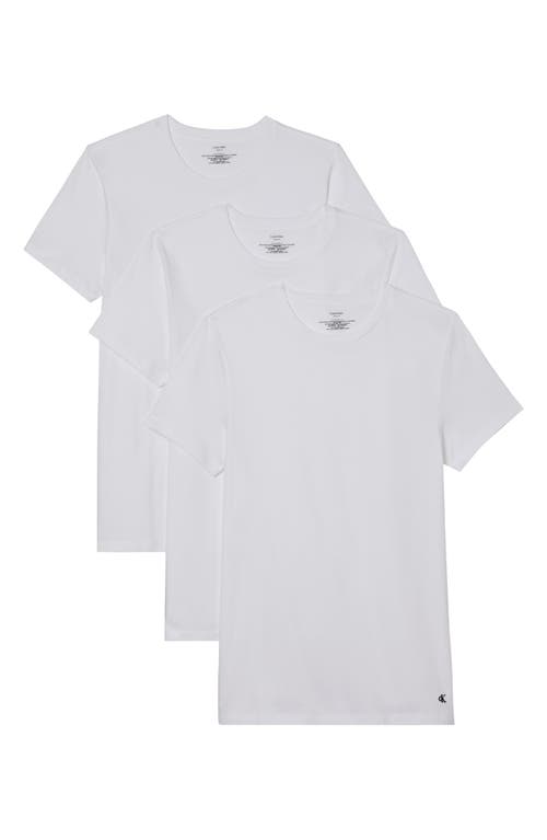 Calvin Klein 3-Pack Classic Cotton Crewneck T-Shirts in White/White  product
