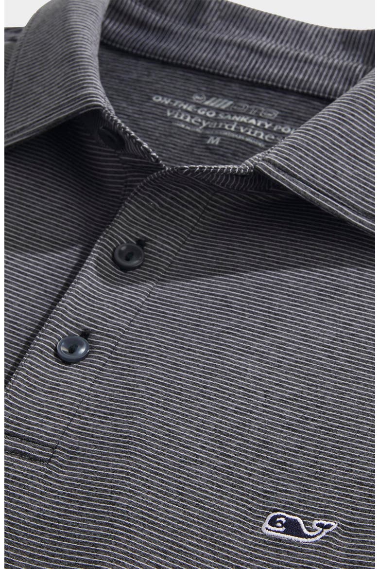 St. Jean Stripe Sankaty Performance Polo, Alternate, color, STP J BLACK TEJ/WHT