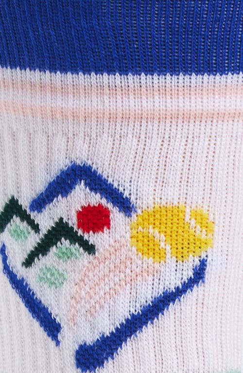 Casablanca Fuji Icon Crew Socks In White