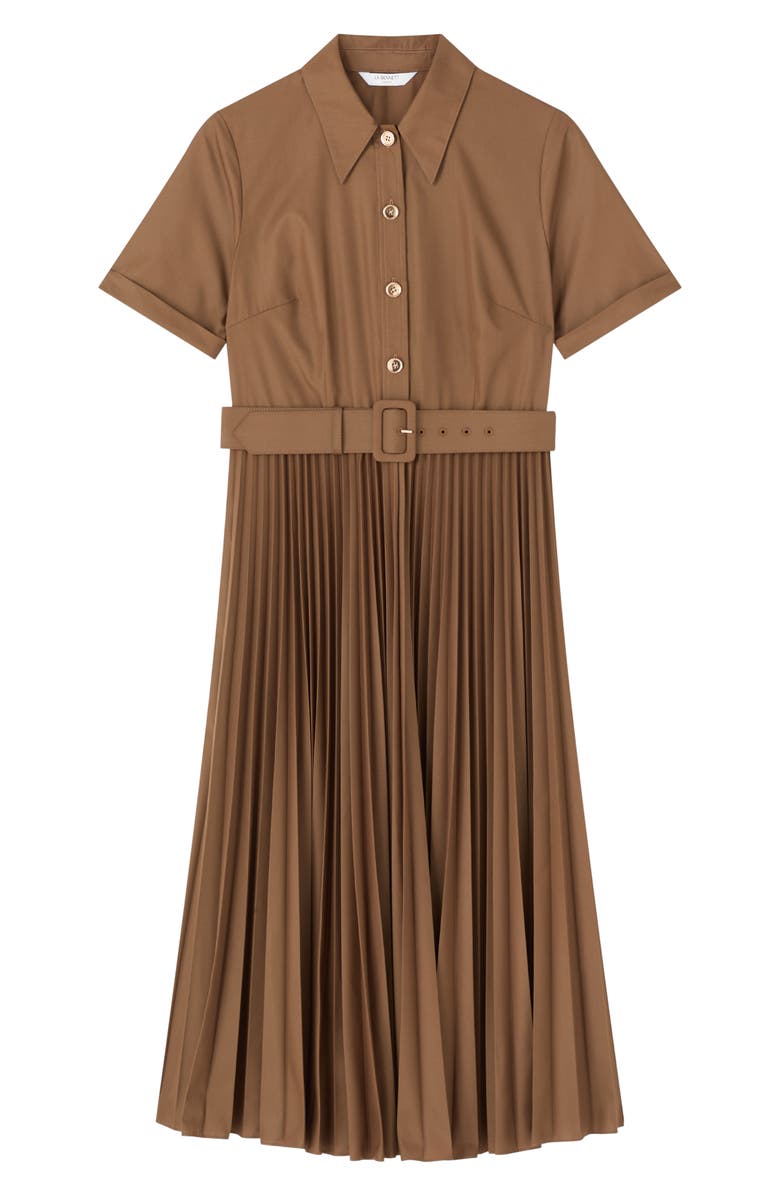 LK Bennett Cally Pleated Shirtdress, Alternate, color, 