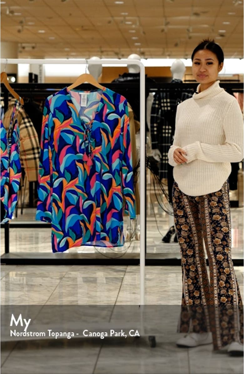 Painted Lace-Up Cover-Up Tunic, sales video thumbnail