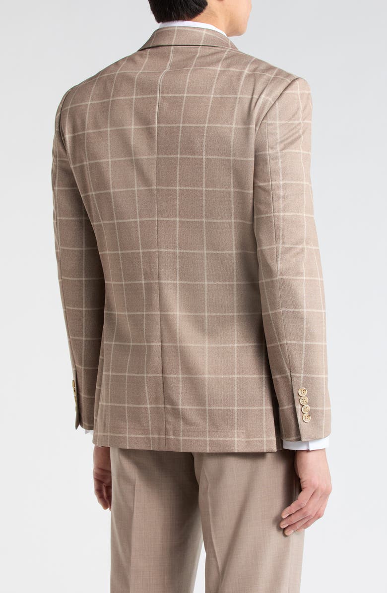 Duchamp Slim Fit Plaid Sport Coat, Alternate, color, Tan