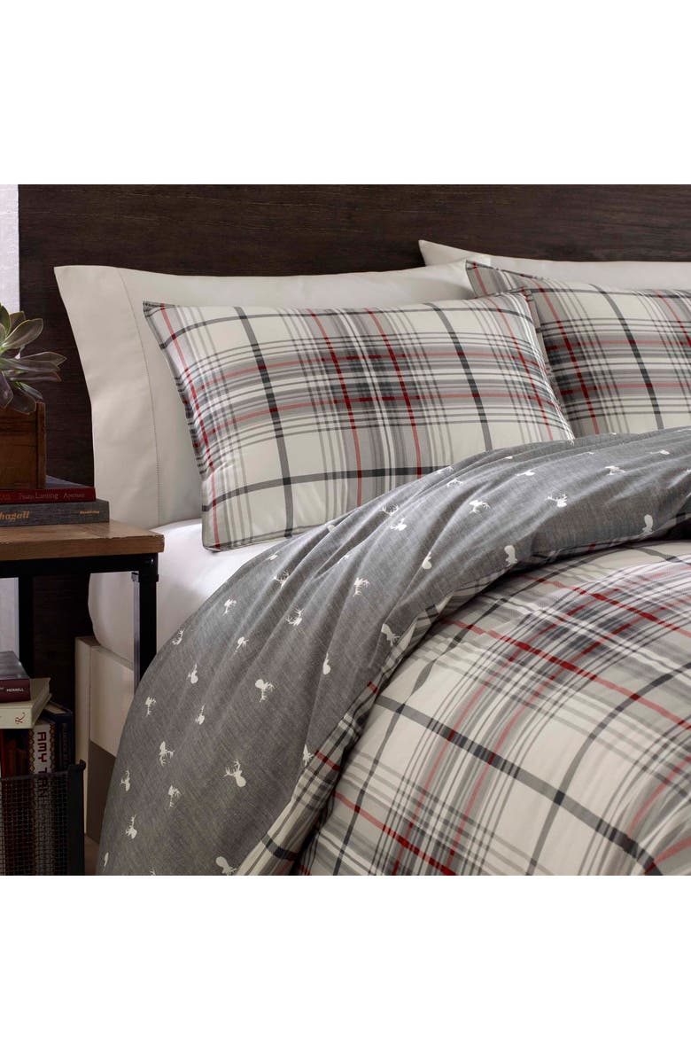 Eddie Bauer Alder Plaid Twin Comforter Set, Alternate, color, Grey Multi