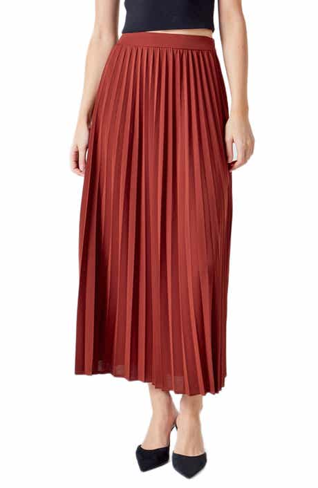 Pleated Maxi Skirt