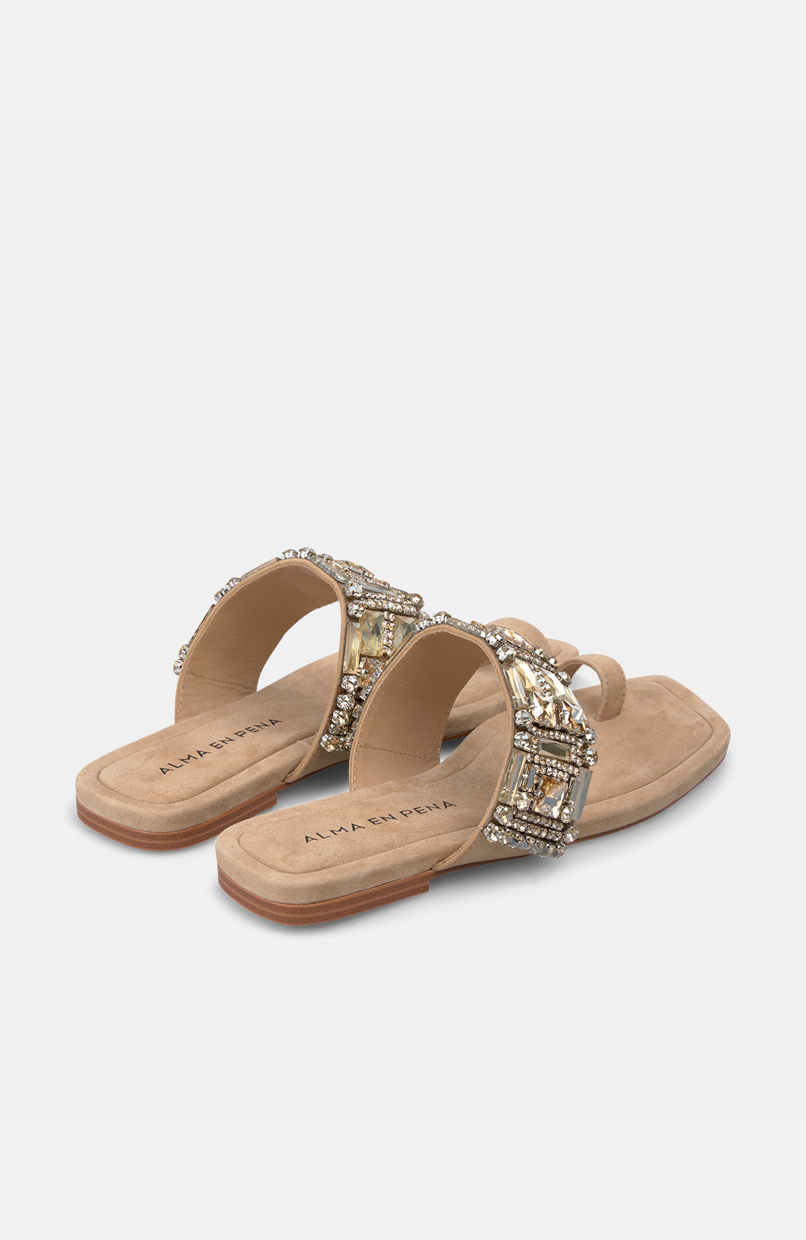 Square Toe Beaded Sandal, Alternate, color, Beige