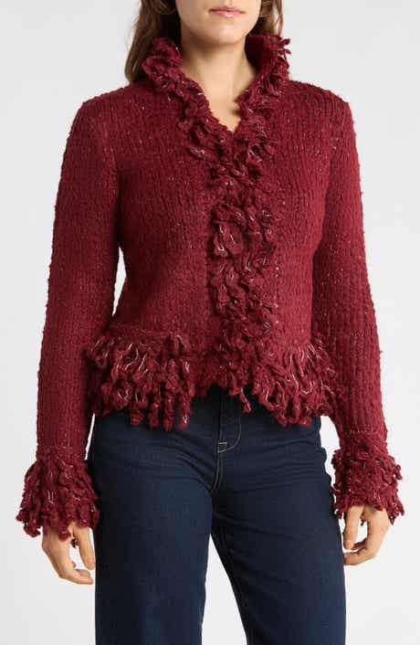 Shag Trim Cardigan