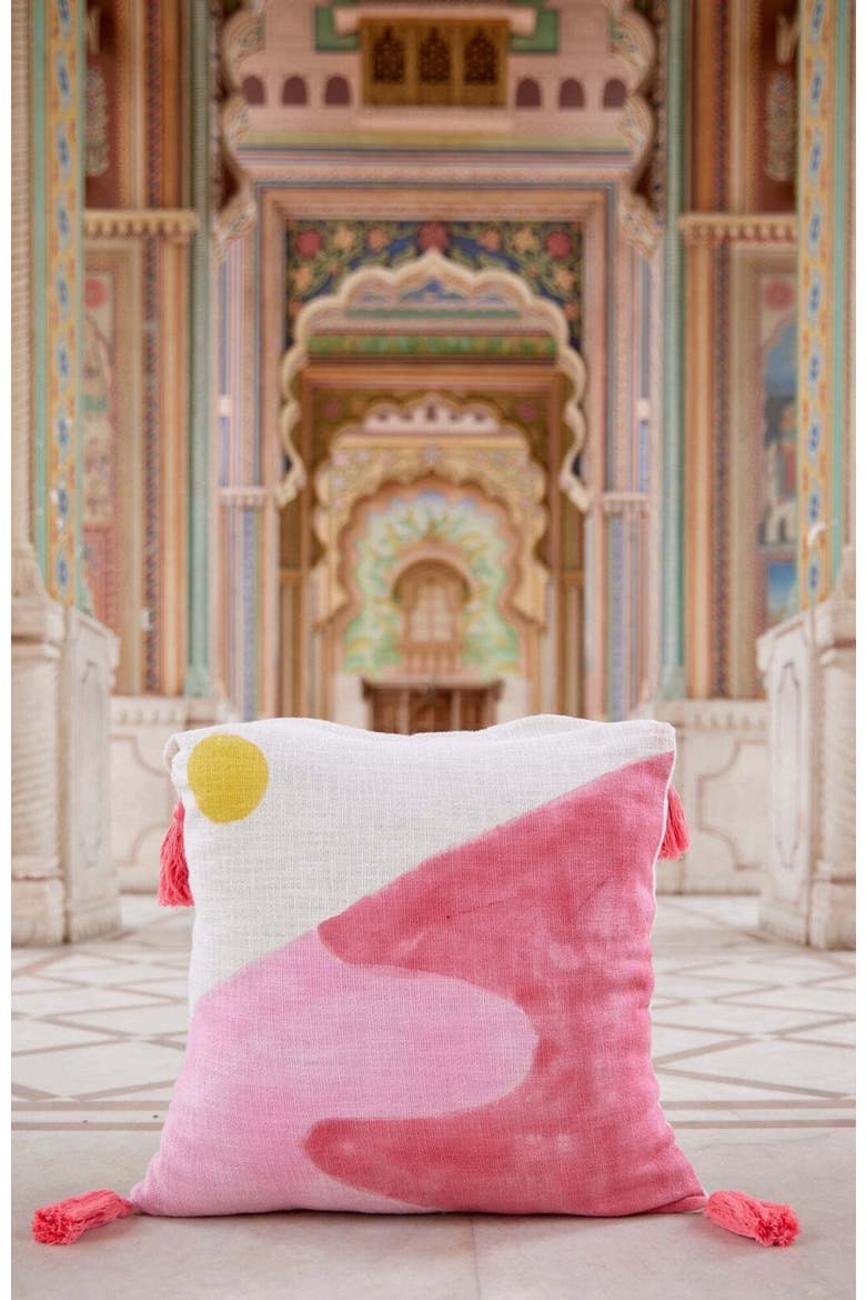 Dune Quilt Bedding Set with 2 Shams, Alternate, color, Pink,Yellow, White