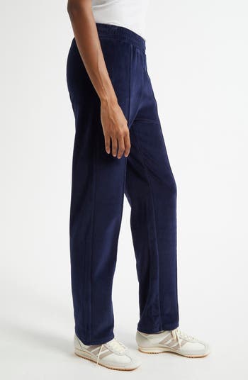 Sporty & Rich Crest Velour Track Pants | Nordstrom