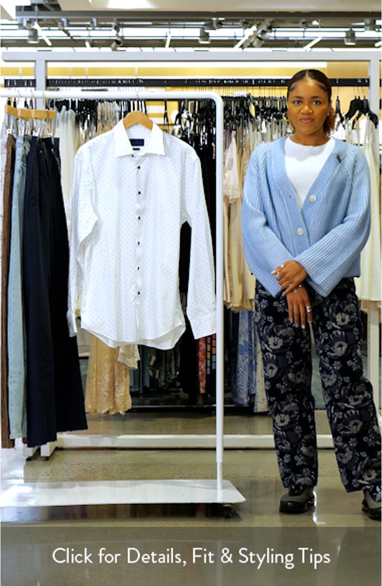 Regular Fit Geo Print Cotton Dress Shirt, sales video thumbnail