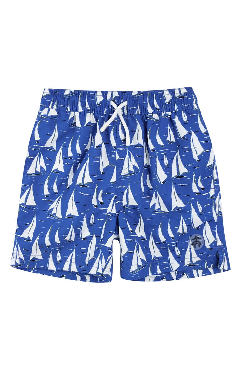 Brooks Brothers Print UPF 50 Swim Trunks, Main, color,