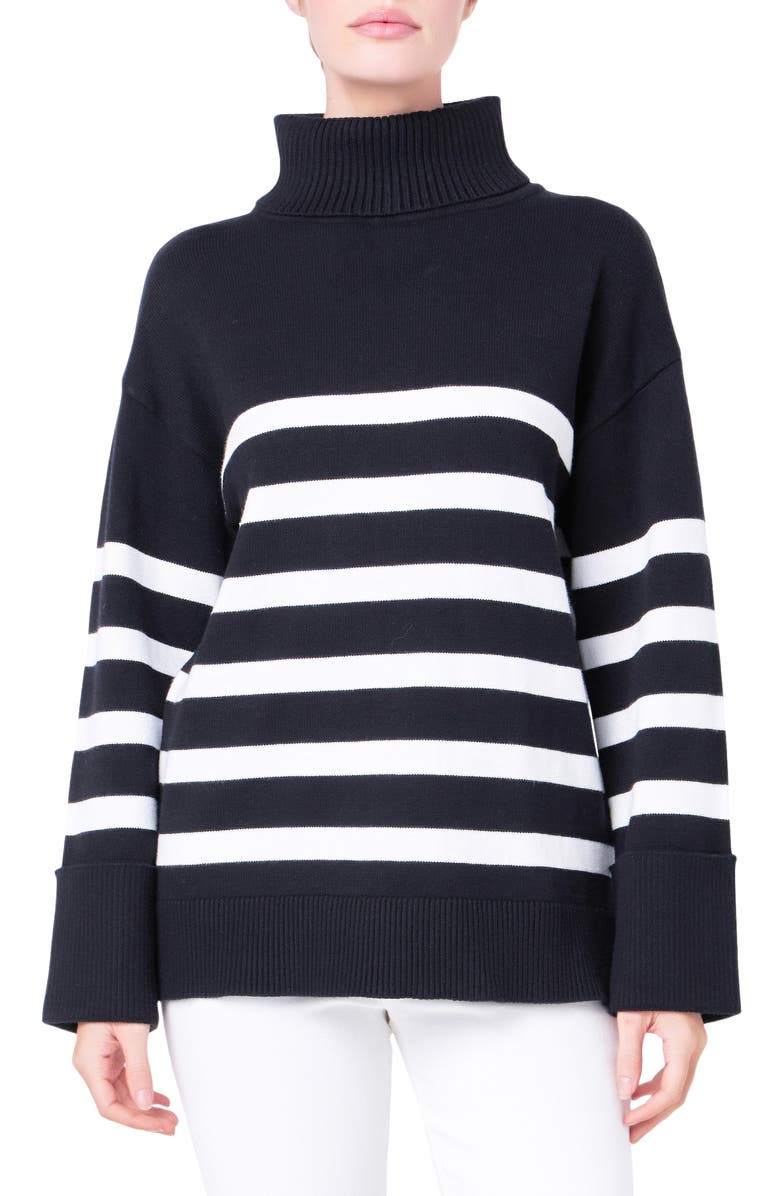 English Factory Stripe Turtleneck Sweater, Main, color,