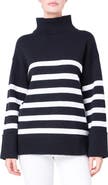 English Factory Stripe Turtleneck Sweater