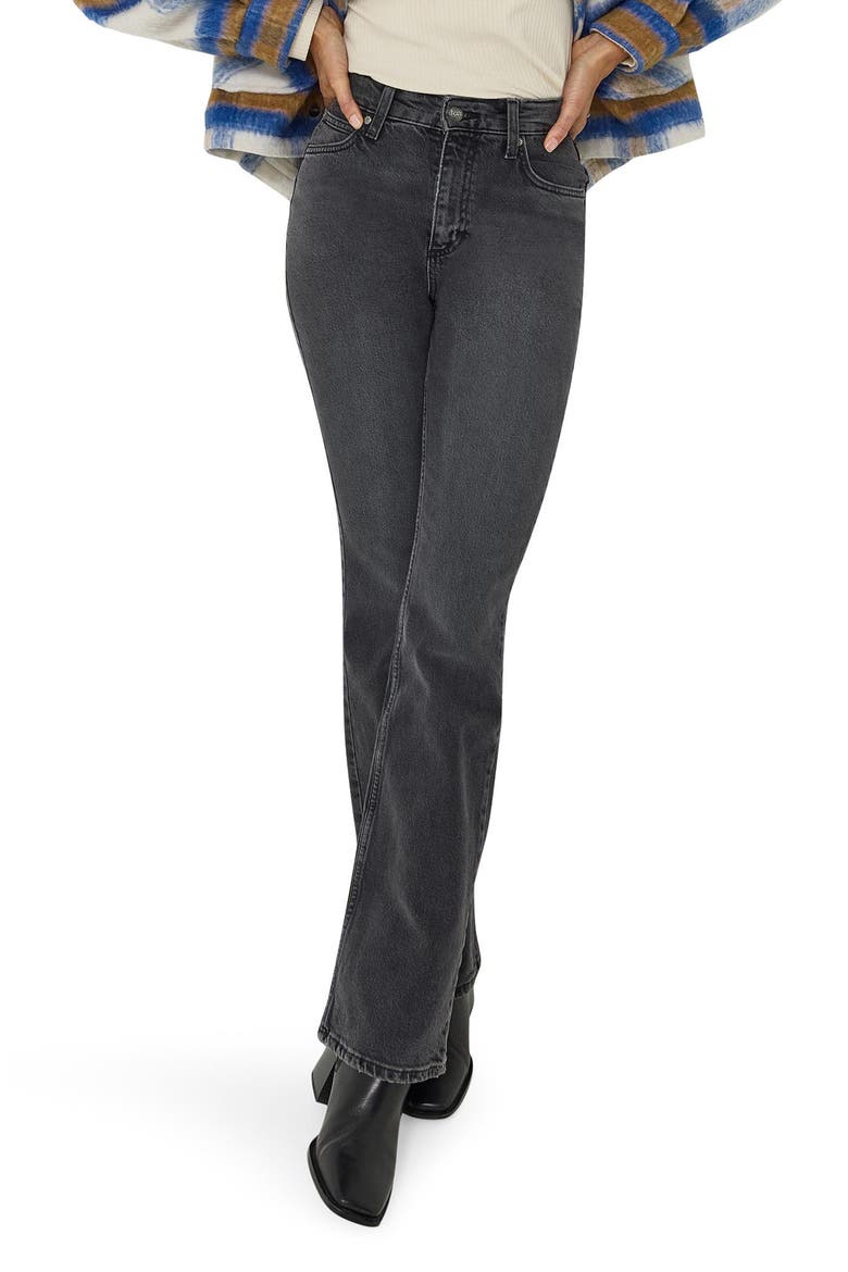 High Waist Bootcut Jeans, Main, color, REFINED BLACK