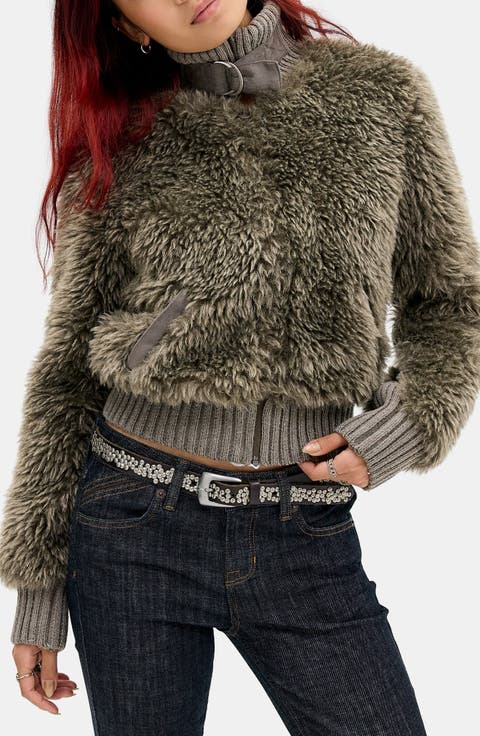 Skylar Faux Fur Track Jacket