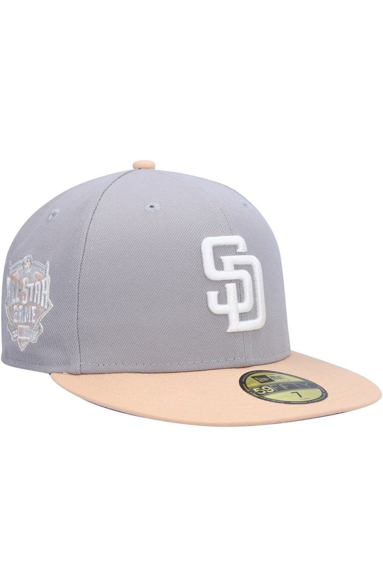 New Era Men's New Era Gray/Peach San Diego Padres 2016 MLB All-Star Game Purple Undervisor 59FIFTY Fitted Hat, Main, color, 