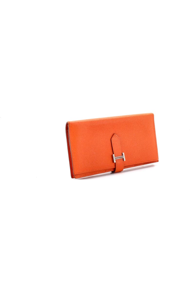 Pre-Owned Hermes Bearn Wallet Epsom Long, Alternate, color, Feu