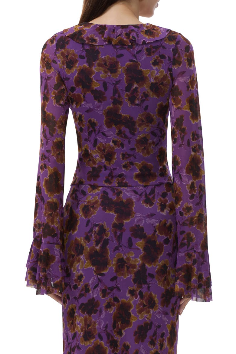 Cadence Floral Ruffle Top, Alternate, color, VIOLET HAZE FLORAL