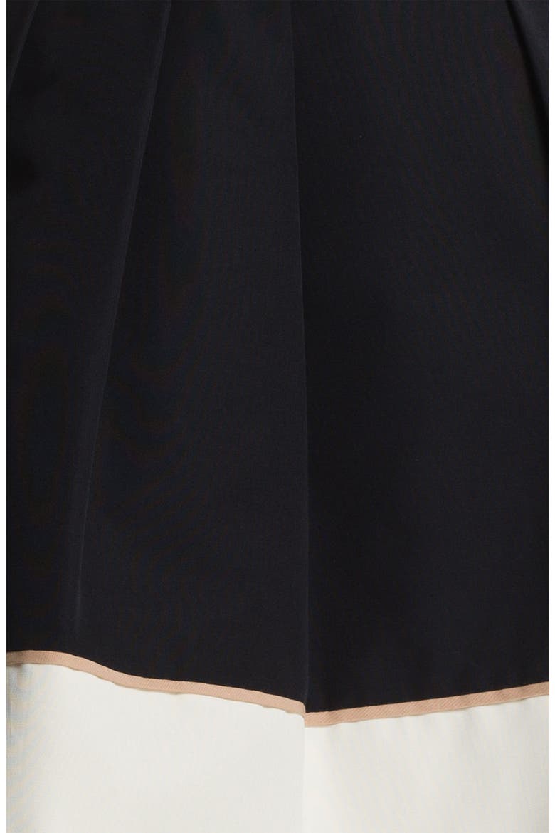 Hem Detail Faille Skirt (Nordstrom Exclusive), Alternate, color, BLACK/ NOUGAT/ IVORY