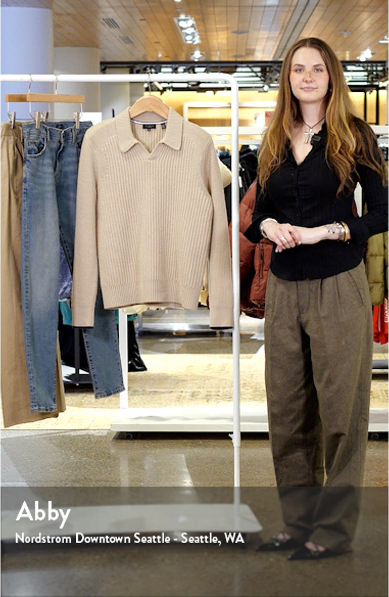Ademy Ribbed Wool Polo Sweater, sales video thumbnail