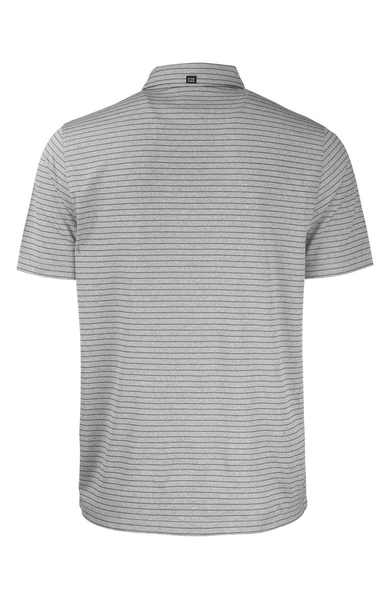 Cutter & Buck Forge Heather Stripe Recycled Blend Polo, Alternate, color, Elemental Grey Heather