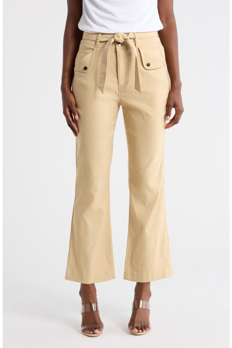 Nikki Tie Waist Pants, Main, color, WARM SAND